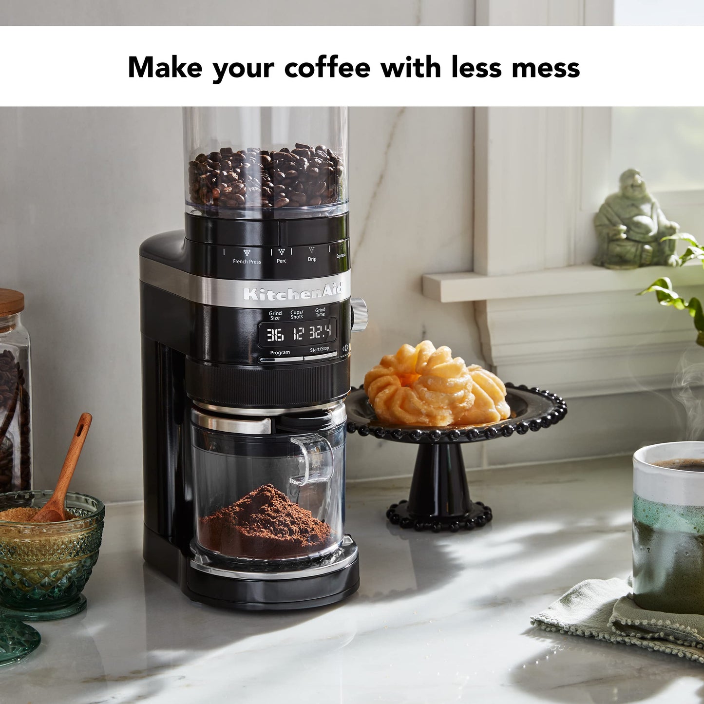 KitchenAid Burr Coffee Grinder, KCG8433, Onyx Black