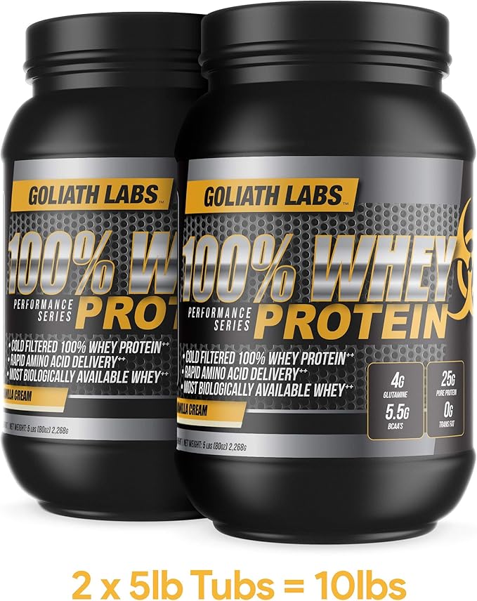 Goliath Labs 100% Whey Protein Powder 10 lb (Vanilla)