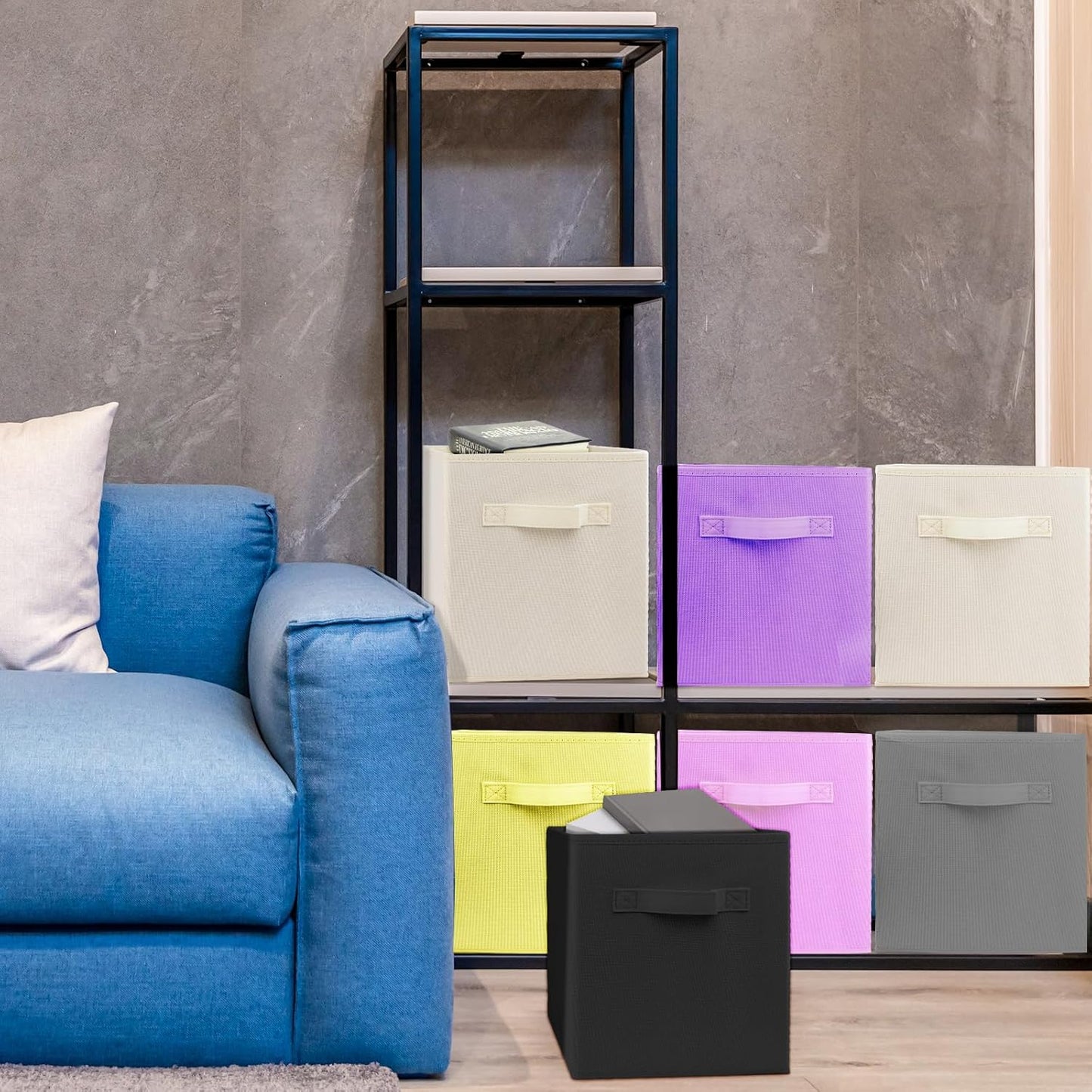 Storage Cubes by [Brand Name] - 10.5 Inch Collapsible Fabric Bins for Organized Closets & Offices | Pink