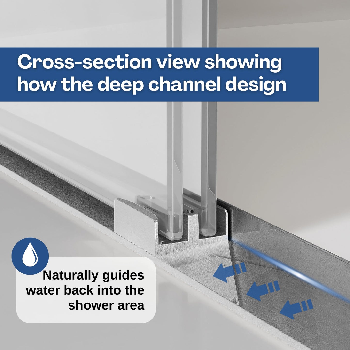 Dyvalis 49-54" W x 76" H Semi-Frameless Double Sliding Shower Door, 1/4" (6mm) SGCC Tempered Clear Glass with Easy-Clean Coating, Bypass Glass Shower Doors, Brushed Nickel