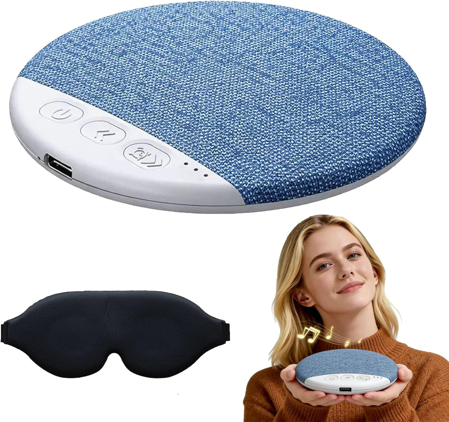 Generic Bedside Sound Boxes Under Pillow, Bluetooth Pillow Speaker with White Noise Timer Wireless Sleep Aid, Ultra
