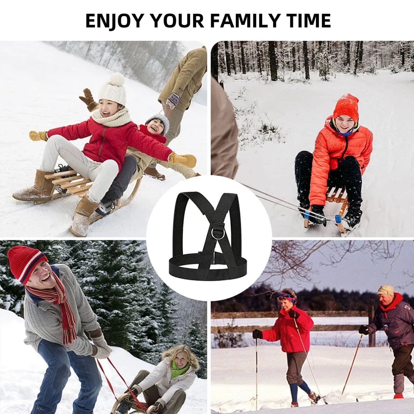 OYINDIZ Sled Harness, Weight Speed Sled Workout Tire Pulling Harness Resistance and Assistance Trainer Physical Training Resistance Rope Football Training Equipment Harness For Men and Women(6.6ft)