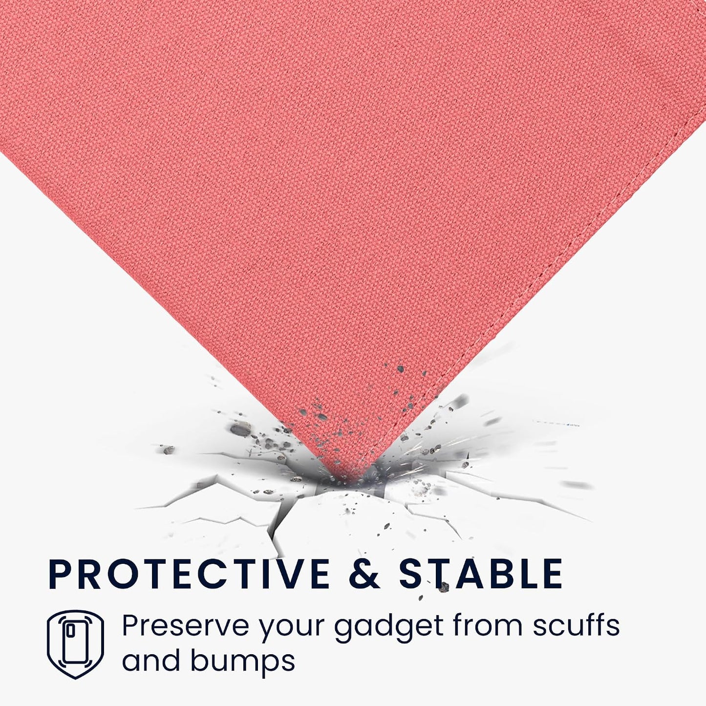 kwmobile Protective Canvas eReader Case for Kobo Libra - Hand Strap - Pink