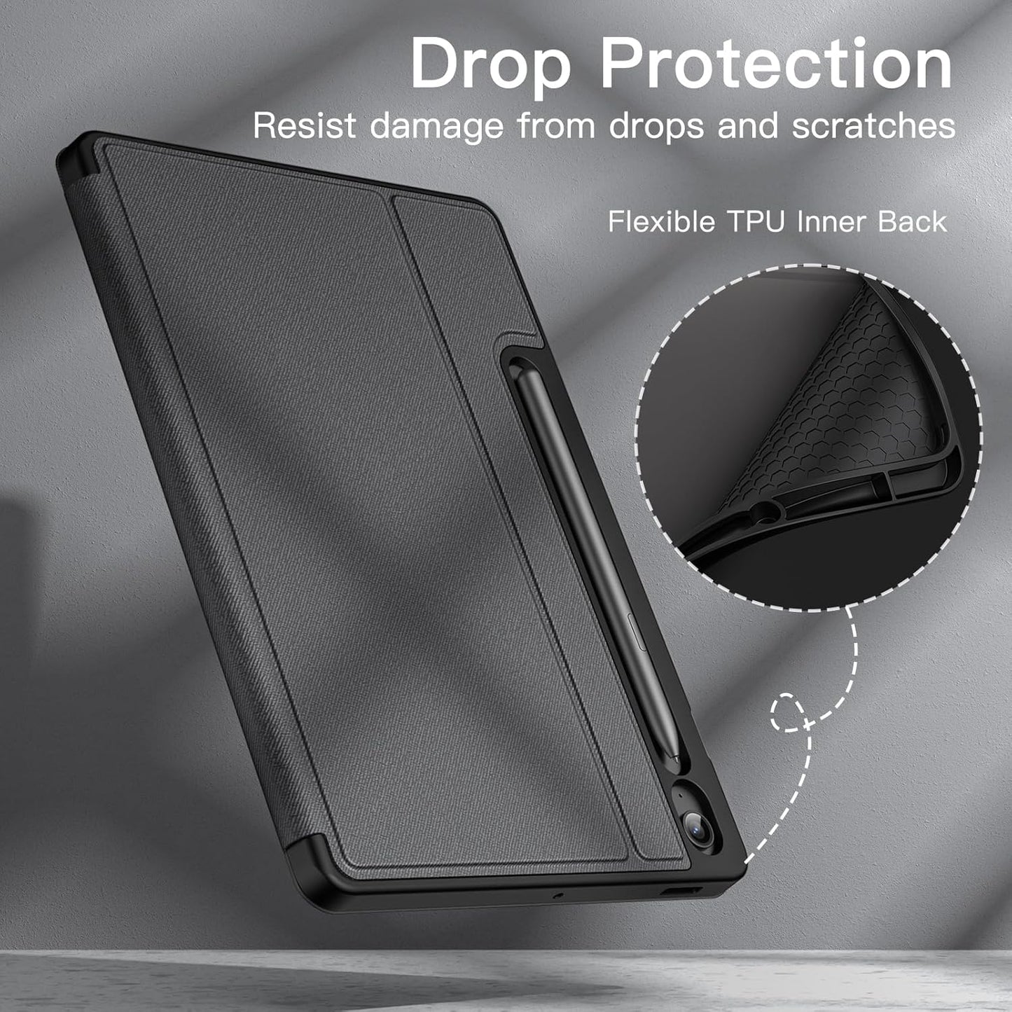 JETech S10 S10 S9 10.9-Inch Case for Samsung Galaxy Tab Lite / FE / FE with S Pen Holder, Slim Folio Stand Protective