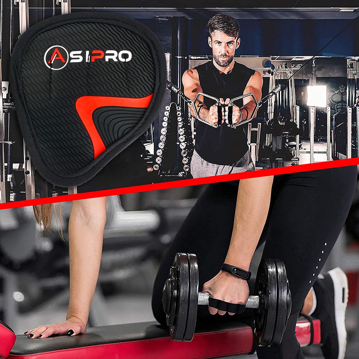 ASIPRO Lifting Grips for Weight Lifting Alternative to Workout Gloves Women & Men Gift Gym Hand Grips Gym Grips Men & Women No Sweaty Gym Workout Gloves Workout Grips Rubber Grips Pads