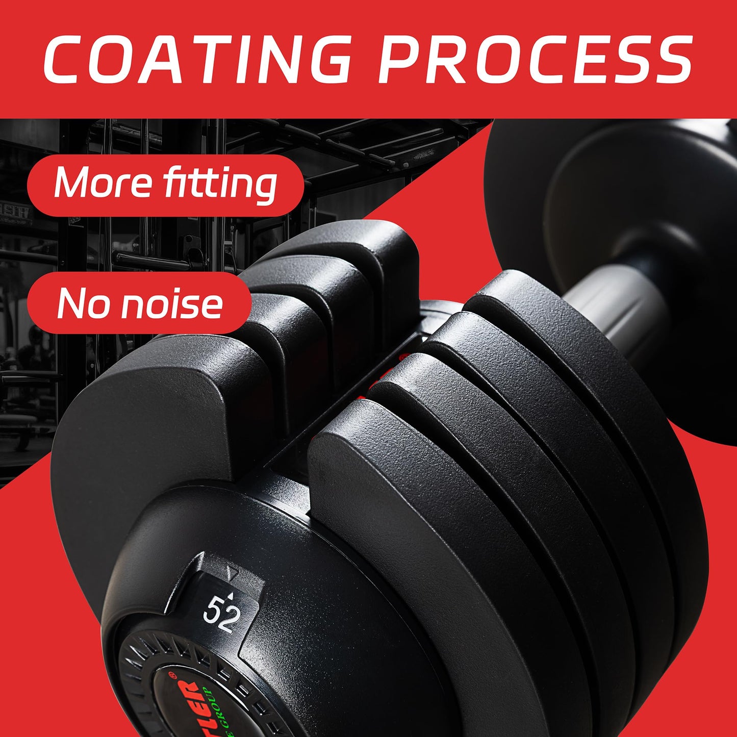 ALTLER 52LBS Pair Adjustable Dumbbells Set Premium Rubber Coated Dumbbell Set with Secure Locking Mechanism for Safe & Customizable Strength Training