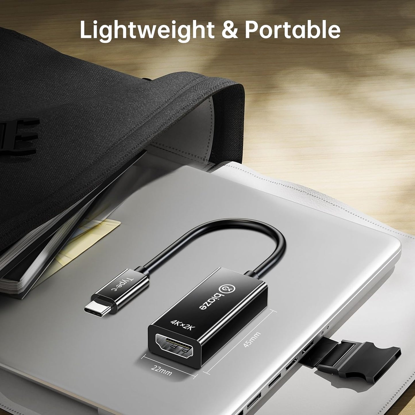 biaze 4K@60Hz, M1/M2, 15/14, USB C to HDMI Adapter Type-C Thunderbolt with Dynamic HDR, Compatible with MacBook Pro/Air