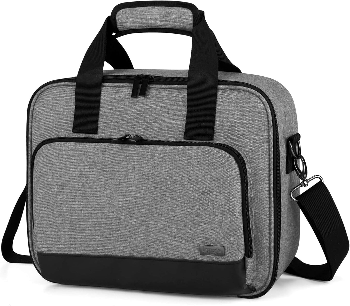 Medium(13.75 10.5 4.5 Inches), LUXJA Projector Case, Projector Bag with Accessories Storage Pockets (Compatible