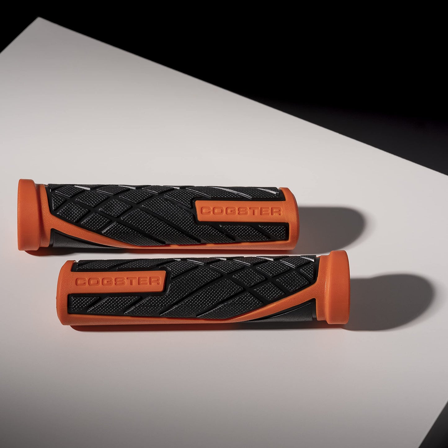 COGSTER Dash Bike Handlebar Slip-on Grips, Lightweight Rubber Grips for XC, MTB, BMX Bikes (Orange)