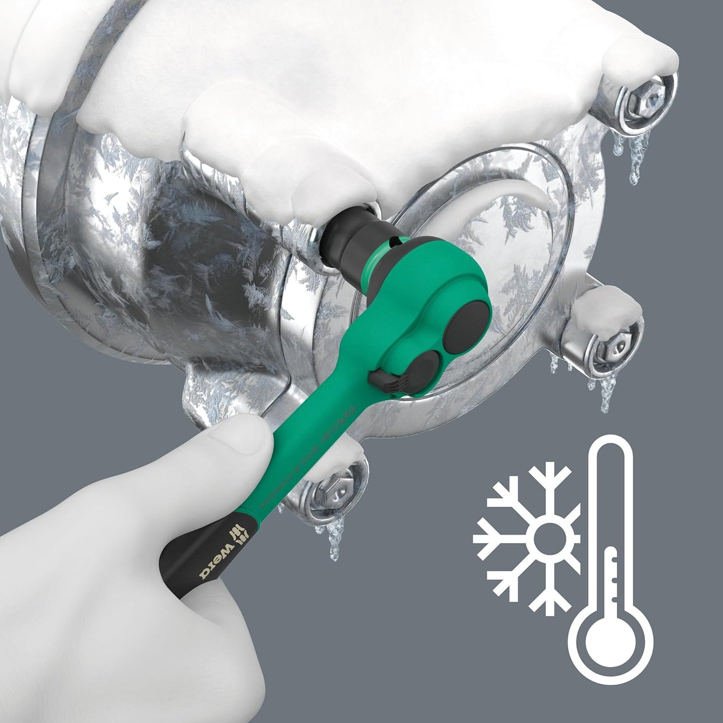 WERA - 12-Piece Zyklop Comfort Ratchet Set | 3/8" Drive with Reversing Lever - Metric Tools