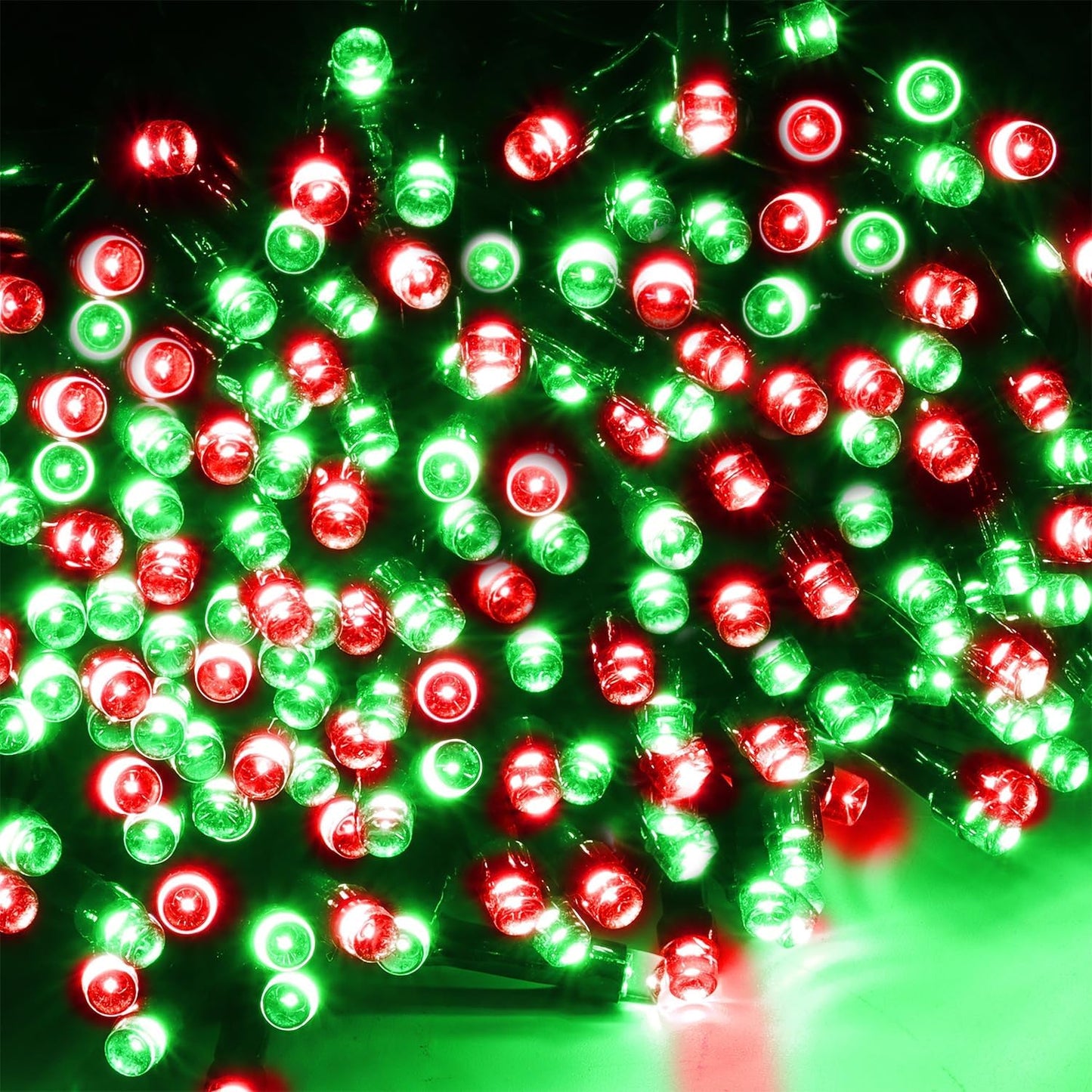 WATERGLIDE 1000 LED Christmas String Lights - 328 FT Waterproof Fairy Lights with Remote & 8 Modes | Red & Green