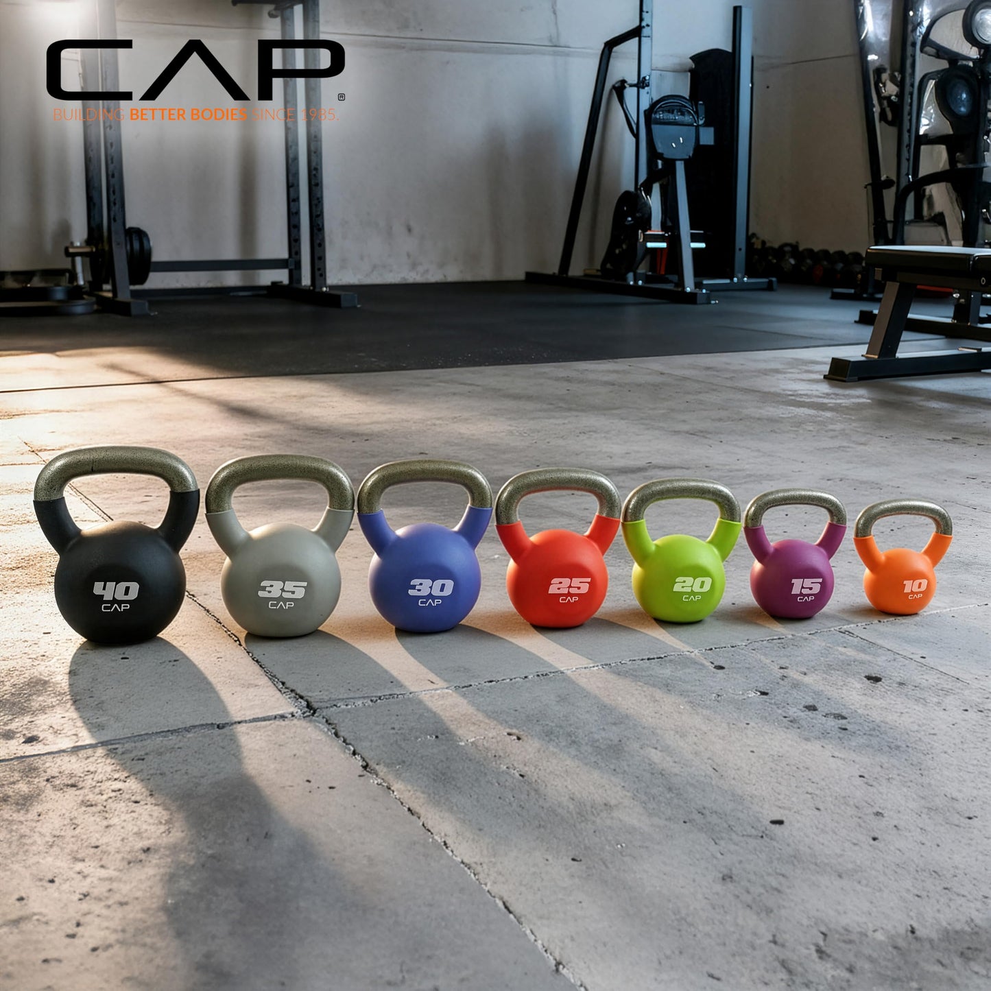 CAP Barbell 25 LB Neoprene Coated Cast Iron Kettlebell - Red