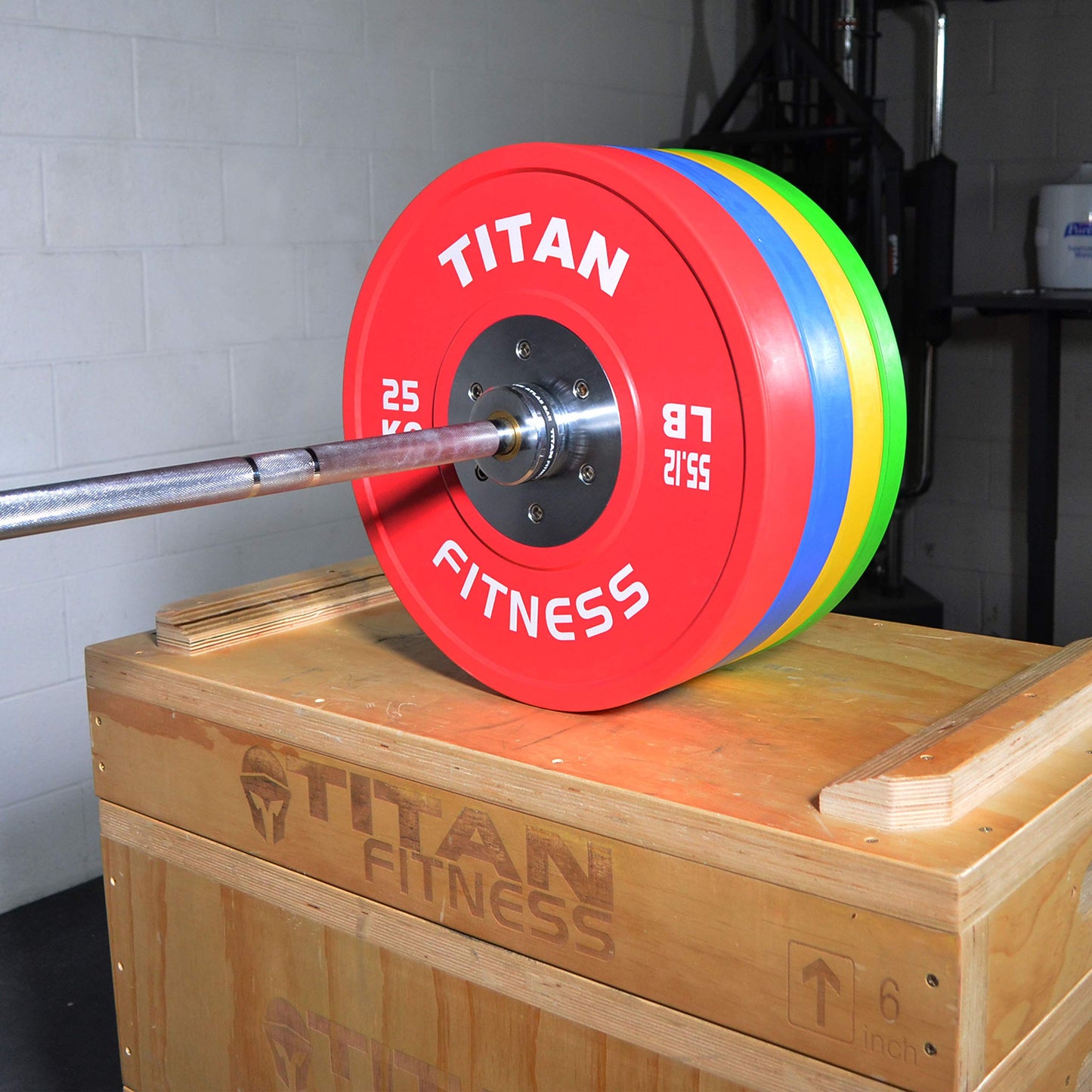 Titan Fitness Elite Olympic Bumper Plates, Competition Weight Plates, Rubber Rubber with Steel Insert (Green, 10 KG)