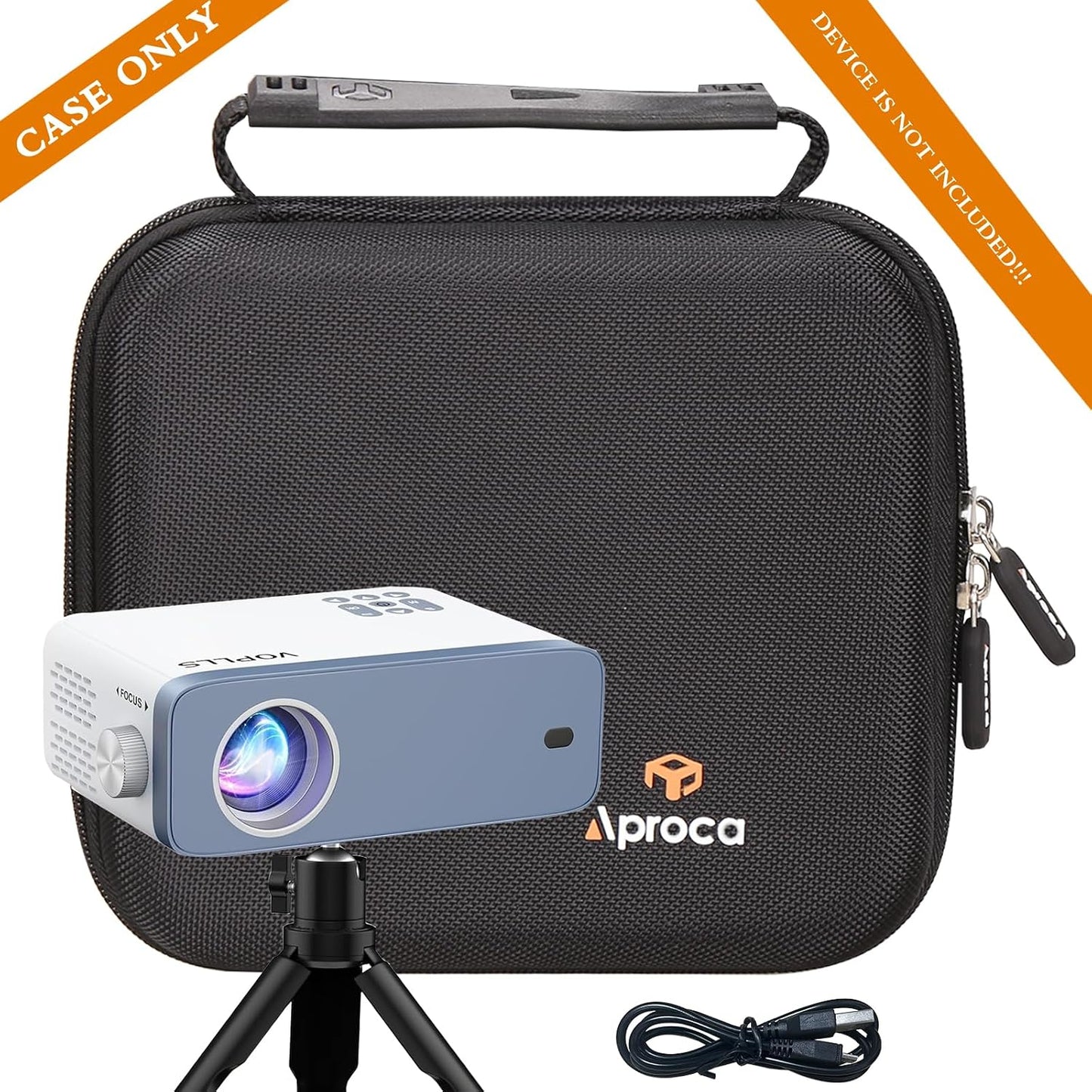 Custom Storage Case for VOPLLS Mini Projector - Portable Accessory Bag