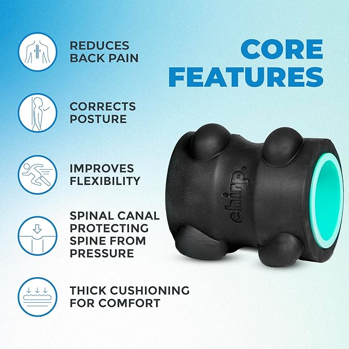 Chirp Wheel XR Massage Roller for Neck & Headache Relief ??Rejuvenate Body, Spinal Care & Tension Through Thumb Pressure Release | High-Density Foam for Physical Therapy, 500lbs Capacity, 4" Mint