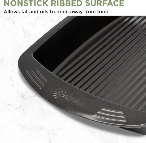 Ecolution Nonstick Roasting Pan - Premium Carbon Steel, Oven Safe to 450°F, 21" x 14" Exterior