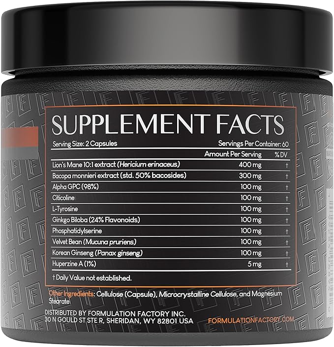 Boss Mode 10-in-1 Nootropic Cognitive Enhancement Supplement, Focus & Memory Booster, Featuring Lion?™s Mane, Bacopa Monnieri, Alpha-GPC, Ginseng & More 120 Capsules (1 Pack)