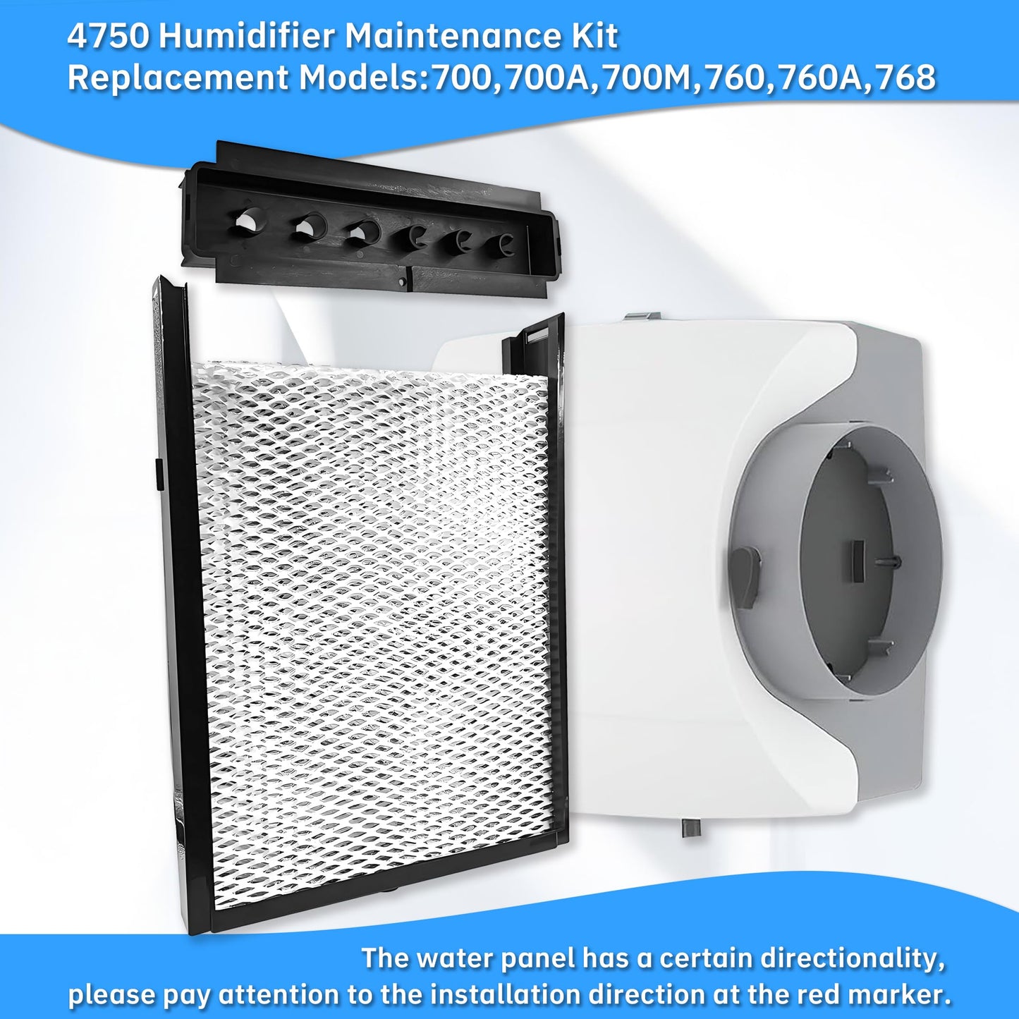 Tellfeel 4750 Humidifier Maintenance Kit - 35-Gauge Water Plate Humidifier Replacement for Aprilaire Whole House Humidifier Model Replacement Filter 700, 700A, 700M, 760, 760A, 768