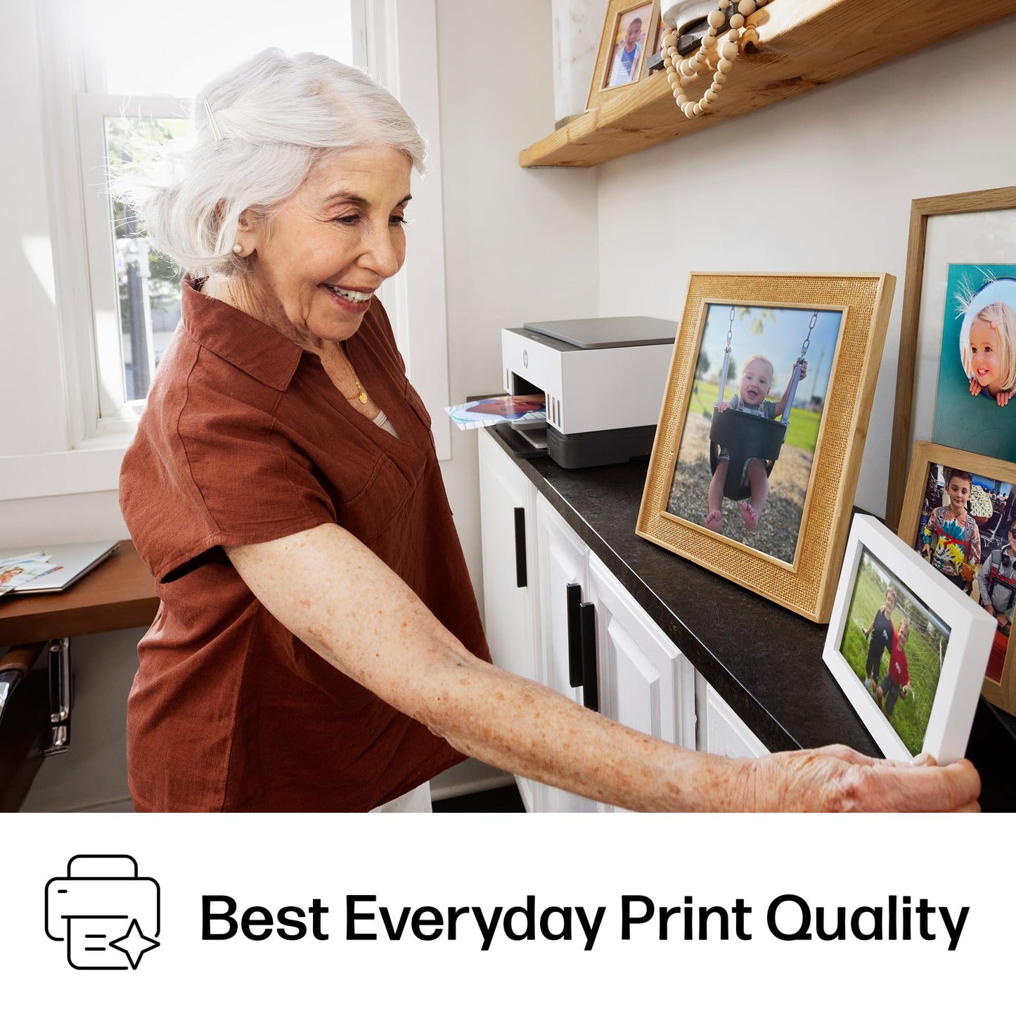 HP Smart Tank 6001 Wireless All-in-One Ink Tank Printer, Scanner, Copier with 2 Years of Ink Included, Best-for-Home, Cartridge-Free Refillable, AI-Enabled (2H0B9A)