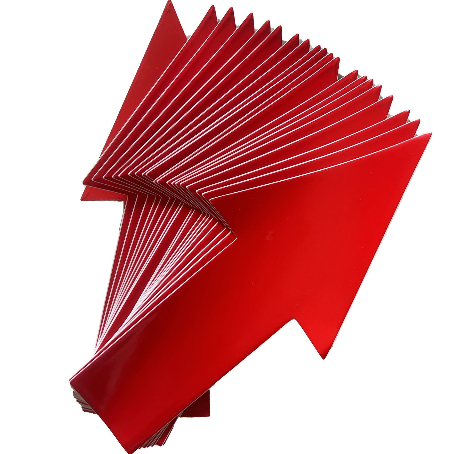8 x 4 in (10 X 20 CM) Arrow Floor Sticker, PVC Removable Self-Adhesive Arrow Sign Sticker, Waterproof Wall Marking, Road Indication Sign (Red)