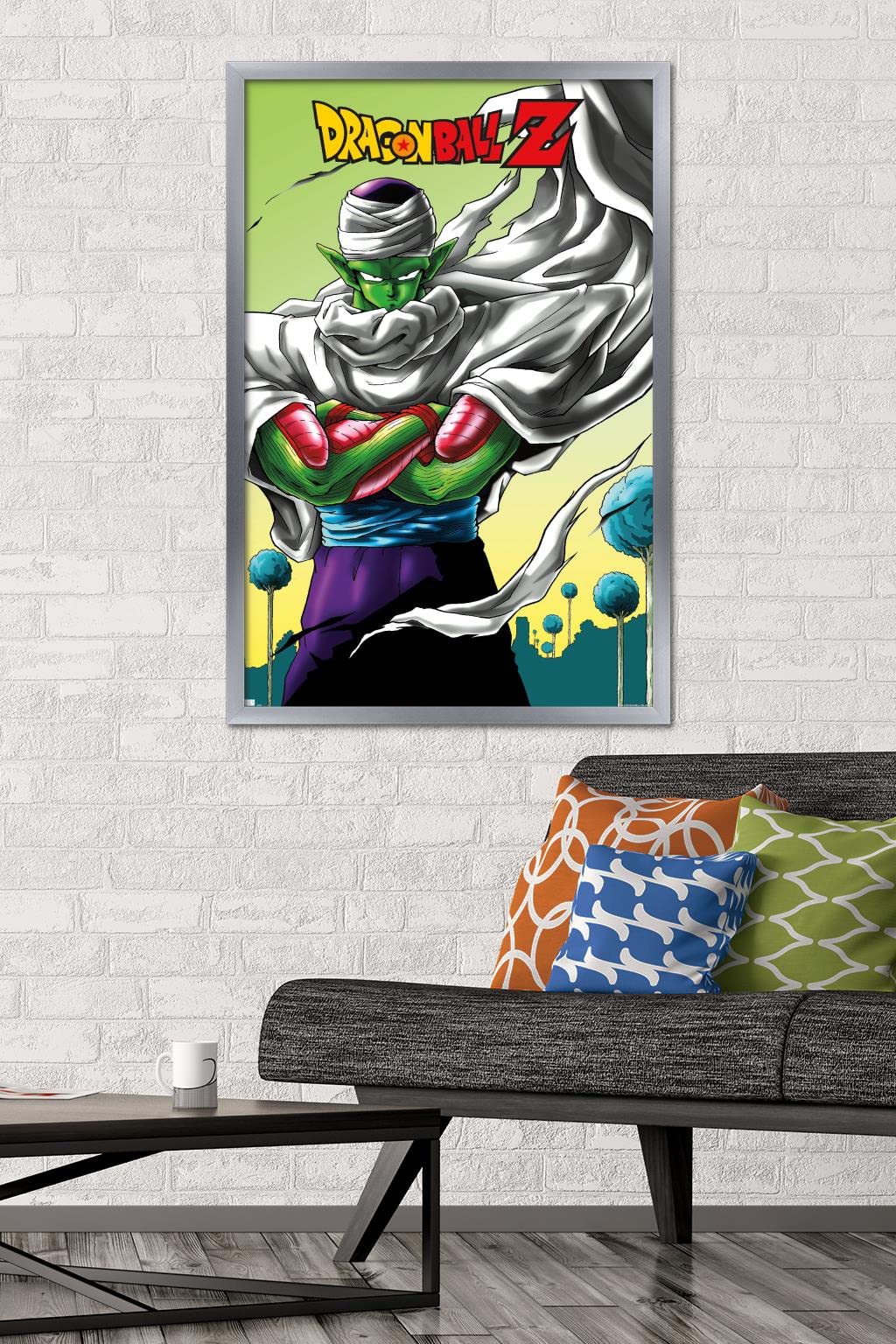 Trends International Dragon Ball Z - Piccolo Wall Poster, 22.375" x 34", Silver Framed Version