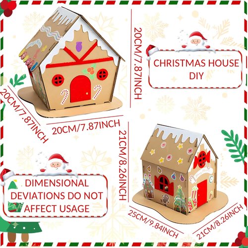 JeVenis Gingerbread House Craft Kit - DIY 3D House Building Set for Kids | Perfect Christmas Decoration