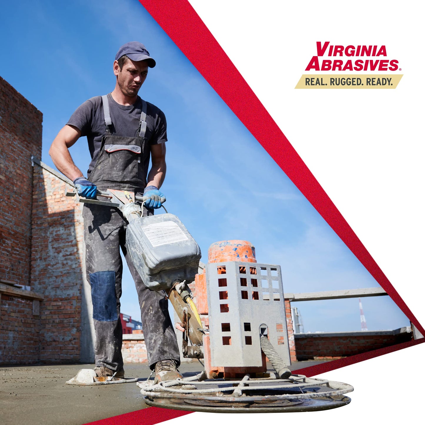 Virginia Abrasives 423-CB0818 - Professional Power Trowel Blades for Concrete/Masonry Refinishing, 8" x 18" Fits 46" Machines | Stainless Steel Combination Trowel Blades Set of 4