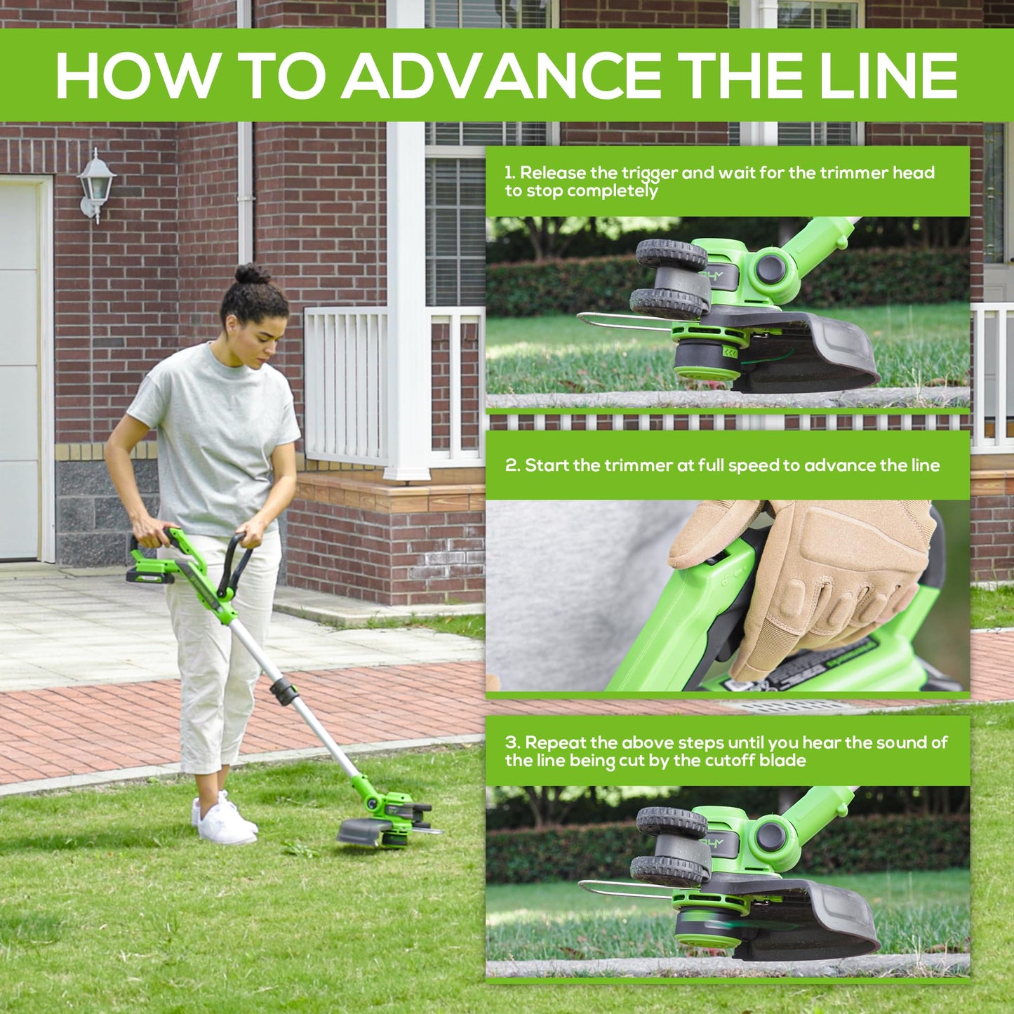 Greenworks 40V 13-Inch Cordless String Trimmer / Edger (Gen 2), Battery and Charger Not Included