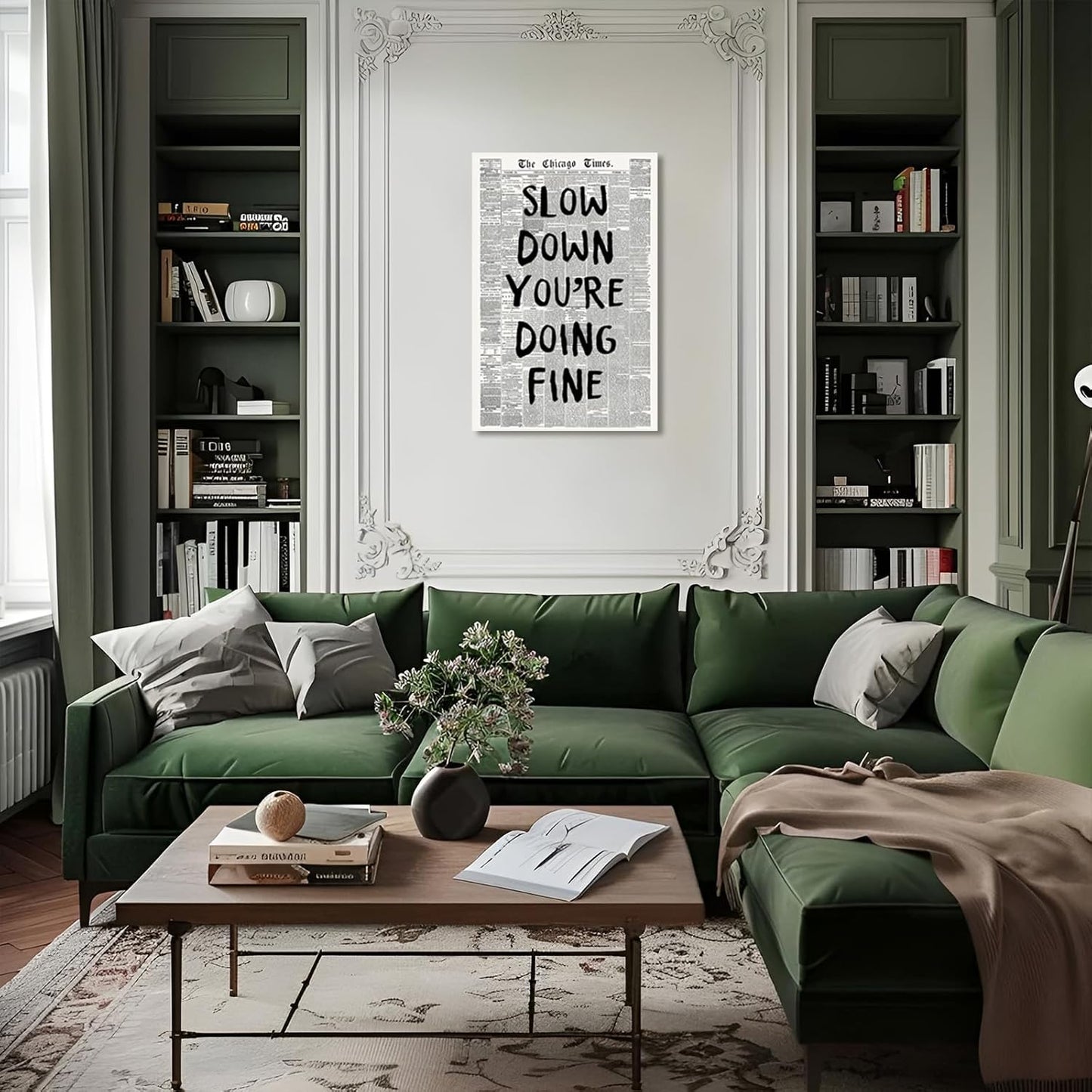 Rubeoxn Retro Poster - Uplifting Black and White Canvas Wall Art | 12x16in Unframed Decor