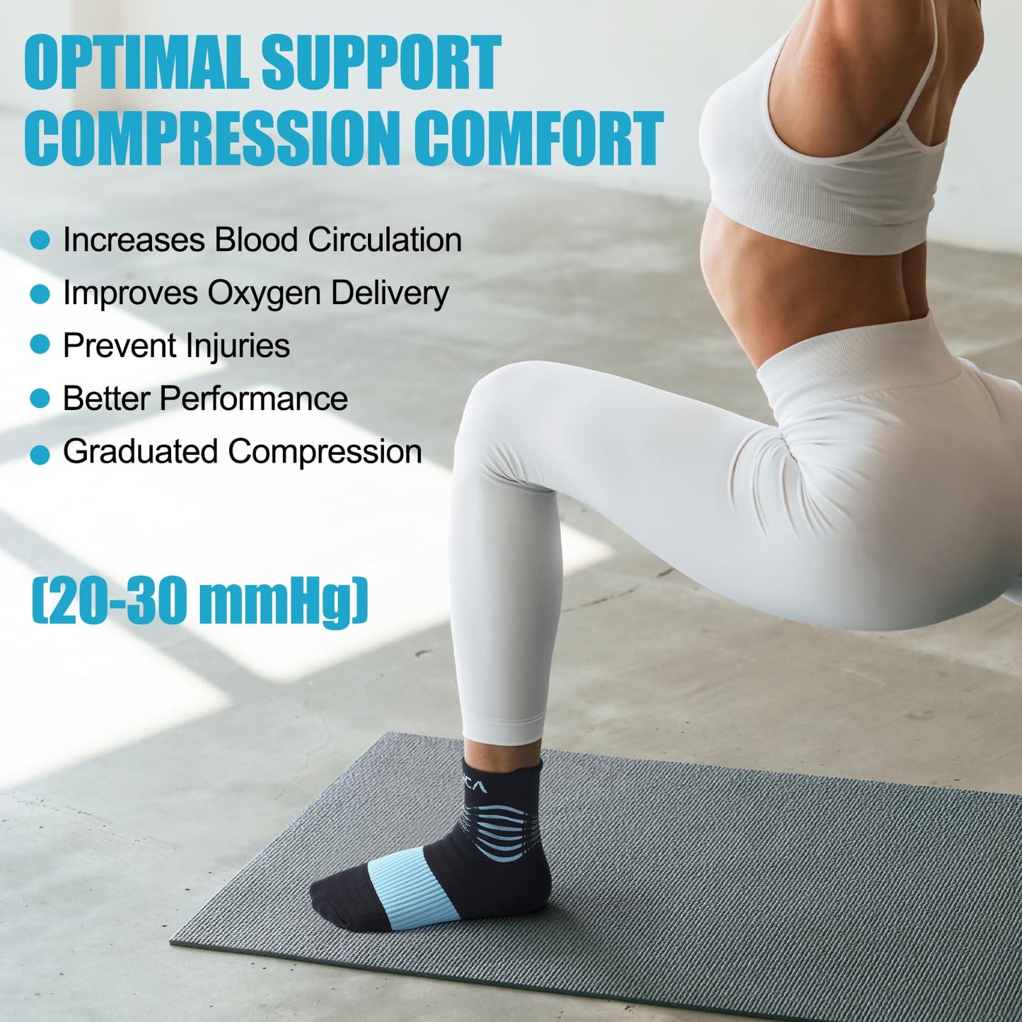 NEENCA Medical Compression Socks for Women & Men Circulation, Ankle Compression Stockings for Pain Relief, Plantar Fasciitis, Swelling, Neuropathy, Runner, Nurses, Travel, Pregnancy, Flying,20-30 mmHg