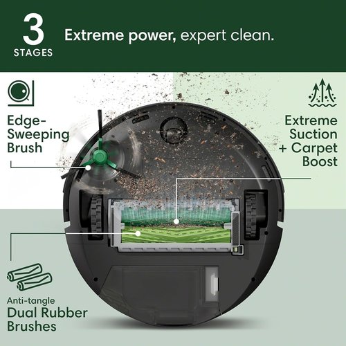 iRobot Roomba Plus 504 Robot Vacuum - Powerful Suction, Anti-Tangle Brushes, Self-Emptying Dock, Ideal for Pet Hair