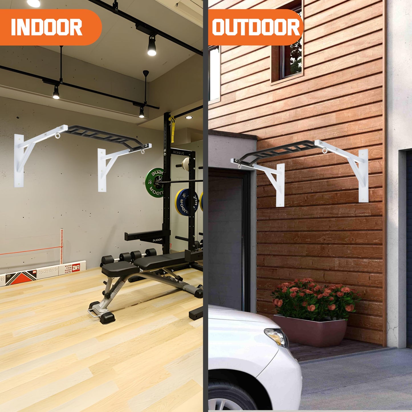 2026 Upgrade Pull Up Bar Wall Mounted,Heavy Duty Multi Grip Chin Up Bar for Strength Training, 600 lbs Capacity, Durable Steel Construction, Perfect for Home and Garage Workouts