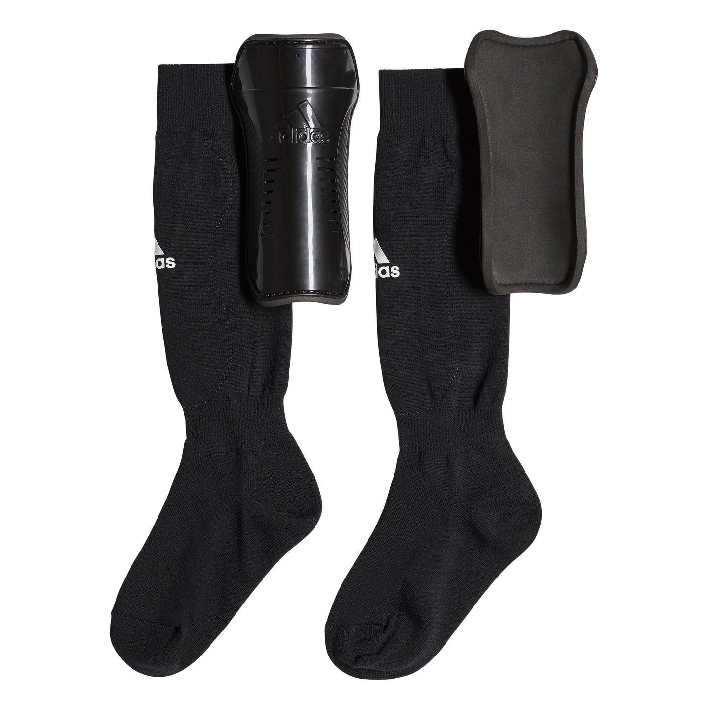 adidas Unisex-Child Performance Youth Sock Shin Guards, Black/White, Small