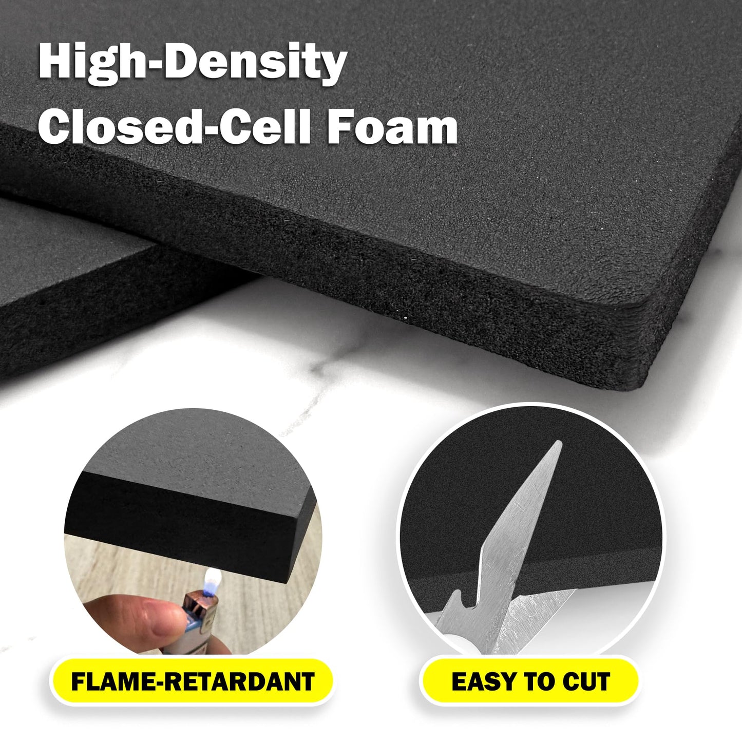 Window Air Conditioner Insulated Foam Side Panels,Weatherproof Window Ac Foam Insulation Kit Block Hot/Cold Air, Reduce Noise & Energy Costs, Universal Fit Most 5000-15000 BTU Air Conditioners Unit