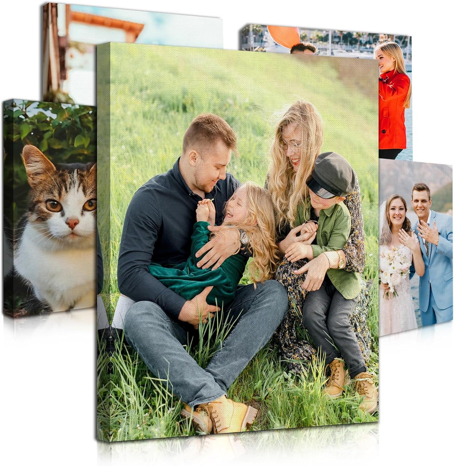 Xrlsg Custom Canvas Prints - Personalized Wood Framed Wall Art for Home Decor | 8" W x 10" H - Portrait