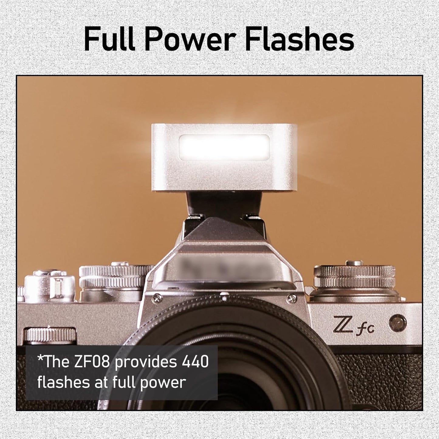 ZENIKO ZF08 zv1f/Nikon/Fuji/Panasonic 5 440 6500K 3s Mini Camera Flash Speedlite for Canon/Sony Olympus - Power Levels