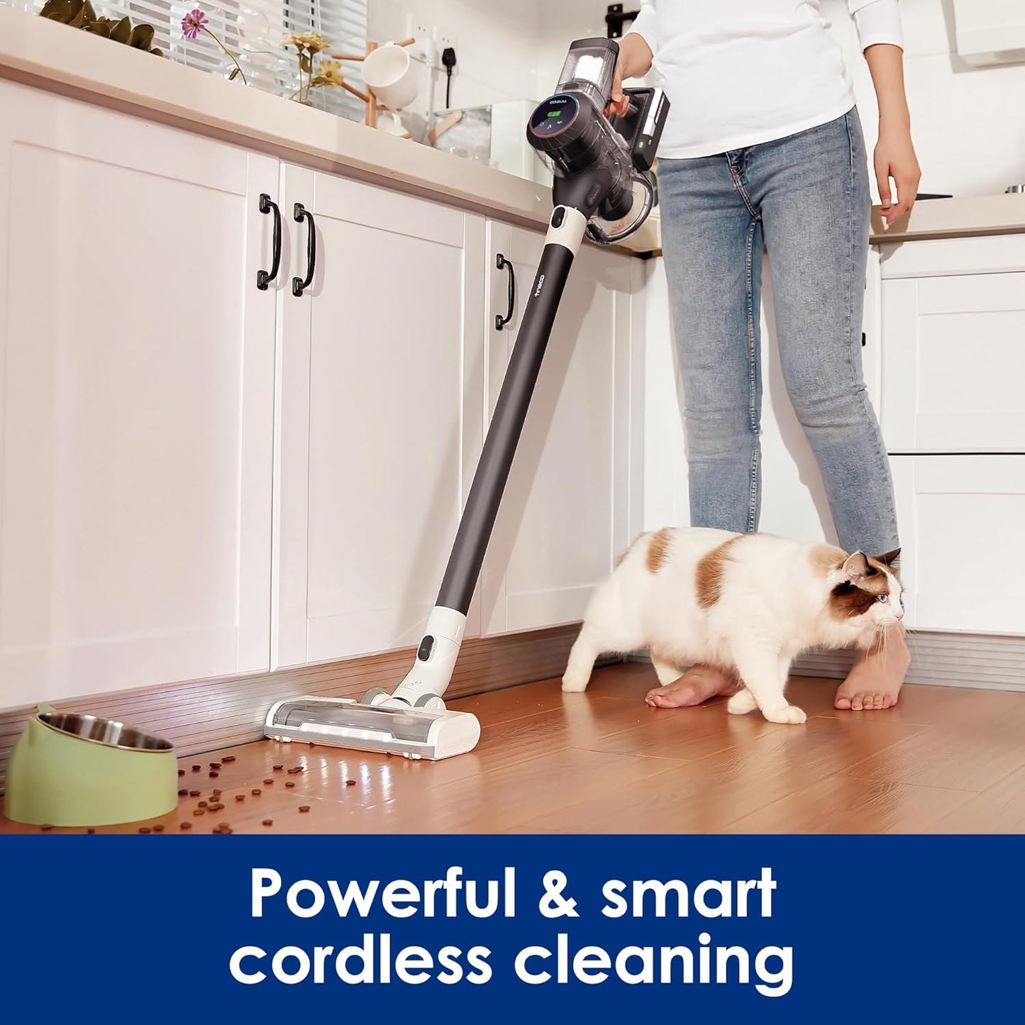 Tineco Cordless Vacuum Cleaner - Lightweight Handheld with Strong Suction for Deep Cleaning | Ideal for Hair, Hard Floors & Carpets