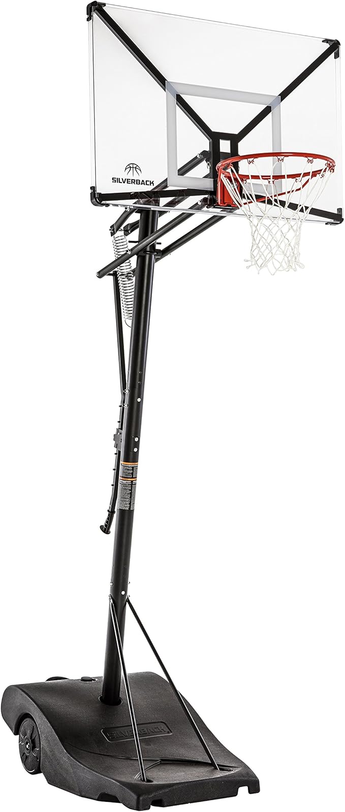 Silverback NXT Portable Adjustable 10ft Outdoor Basketball Hoop - 50" and 54" Basketball Goal Backboard Available - Assembles in 90 Minutes