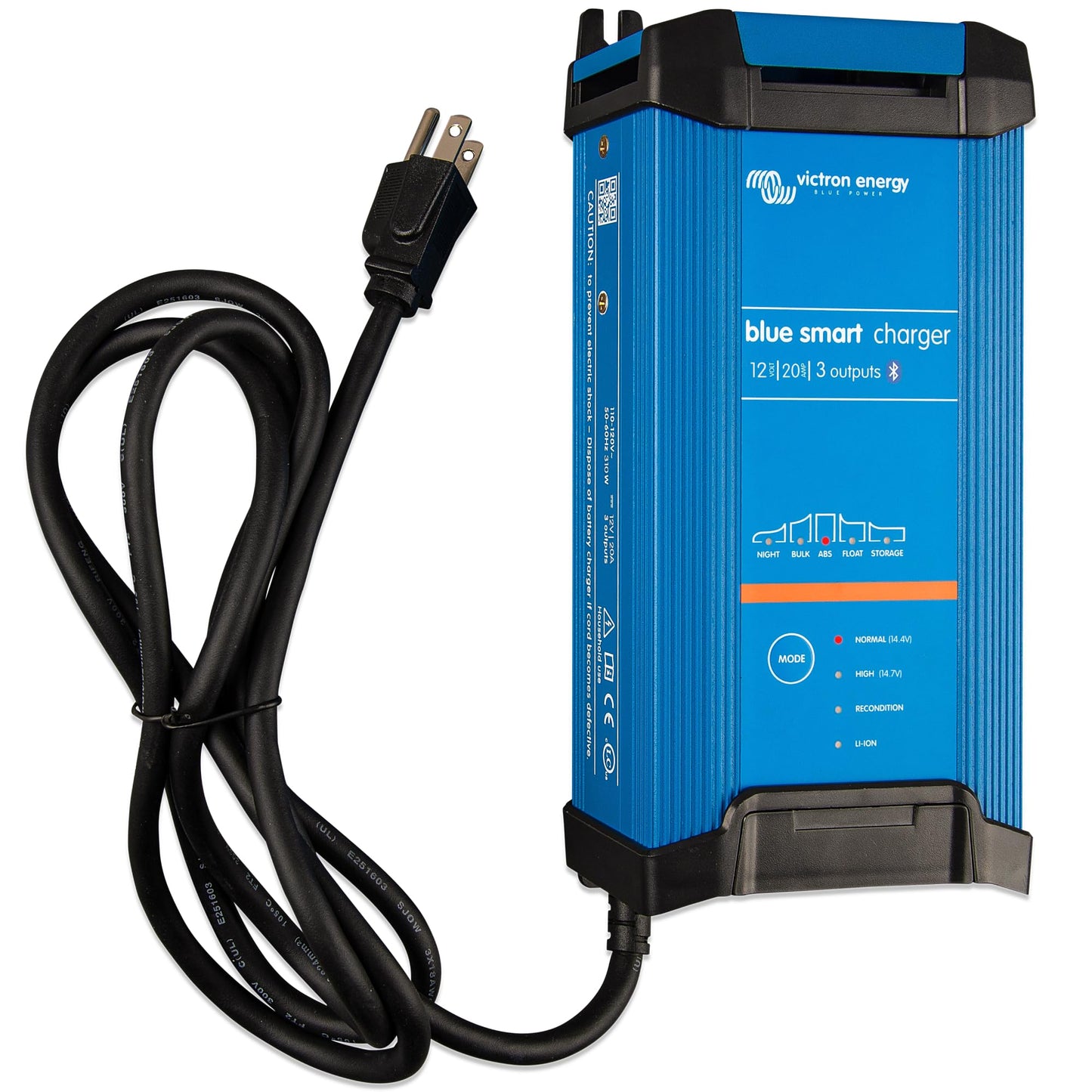 Victron Energy Blue Smart IP22 Smart Car Battery Charger 12V 20A, Float & Trickle Charger and Desulfator for Motorcycle, ATV, RV, Lithium and Deep Cycle Batteries, 3 outputs