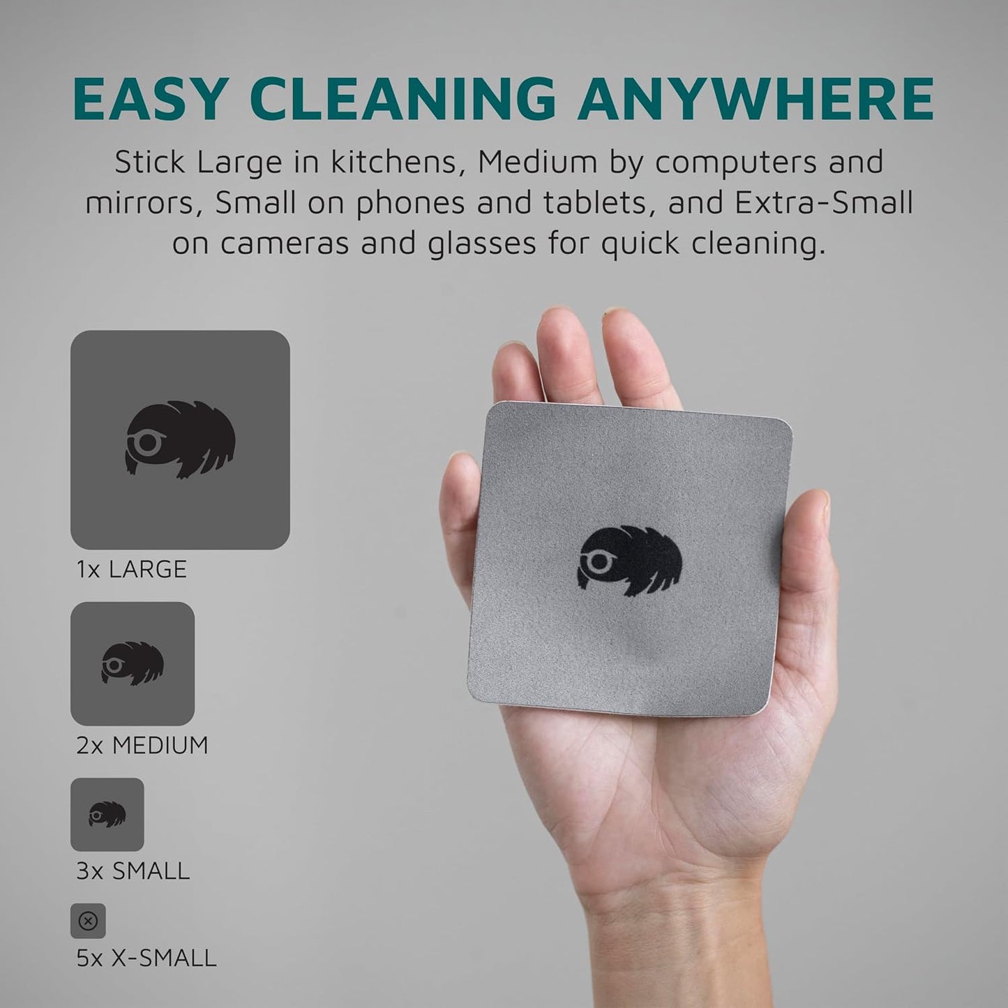 KUVRD Pack Waterbear - Universal Screen Cleaners - Teeny Tiny Cleaning Tools for Your Lenses & Screens, Phat