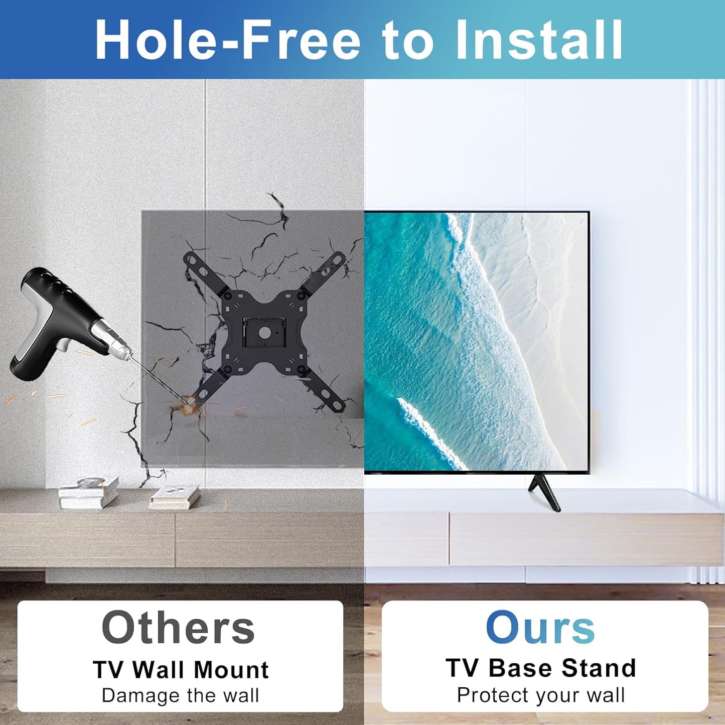 Yaotieci 28in 65inch 32S305 32S355 40S355 40S325 49S423 50S423 55S453 65S446 Base Stand fit for TCL Roku - Smart TV