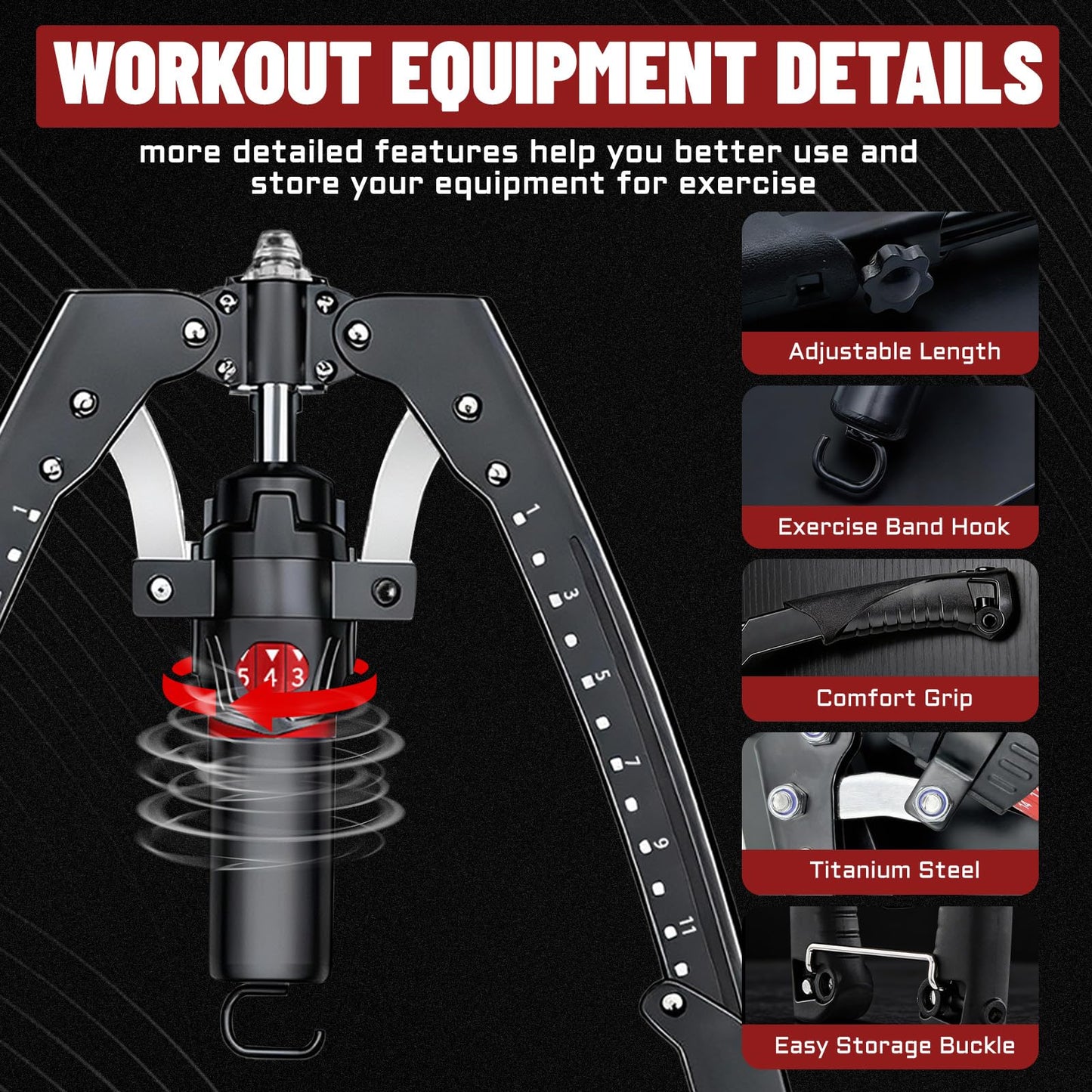 Hydraulic Twister Arm Trainer & Ab Roller, 2-in-1 Adjustable Chest Workout Equipment for 22-440lbs Resistance, Full Body Trainer for Men & Women