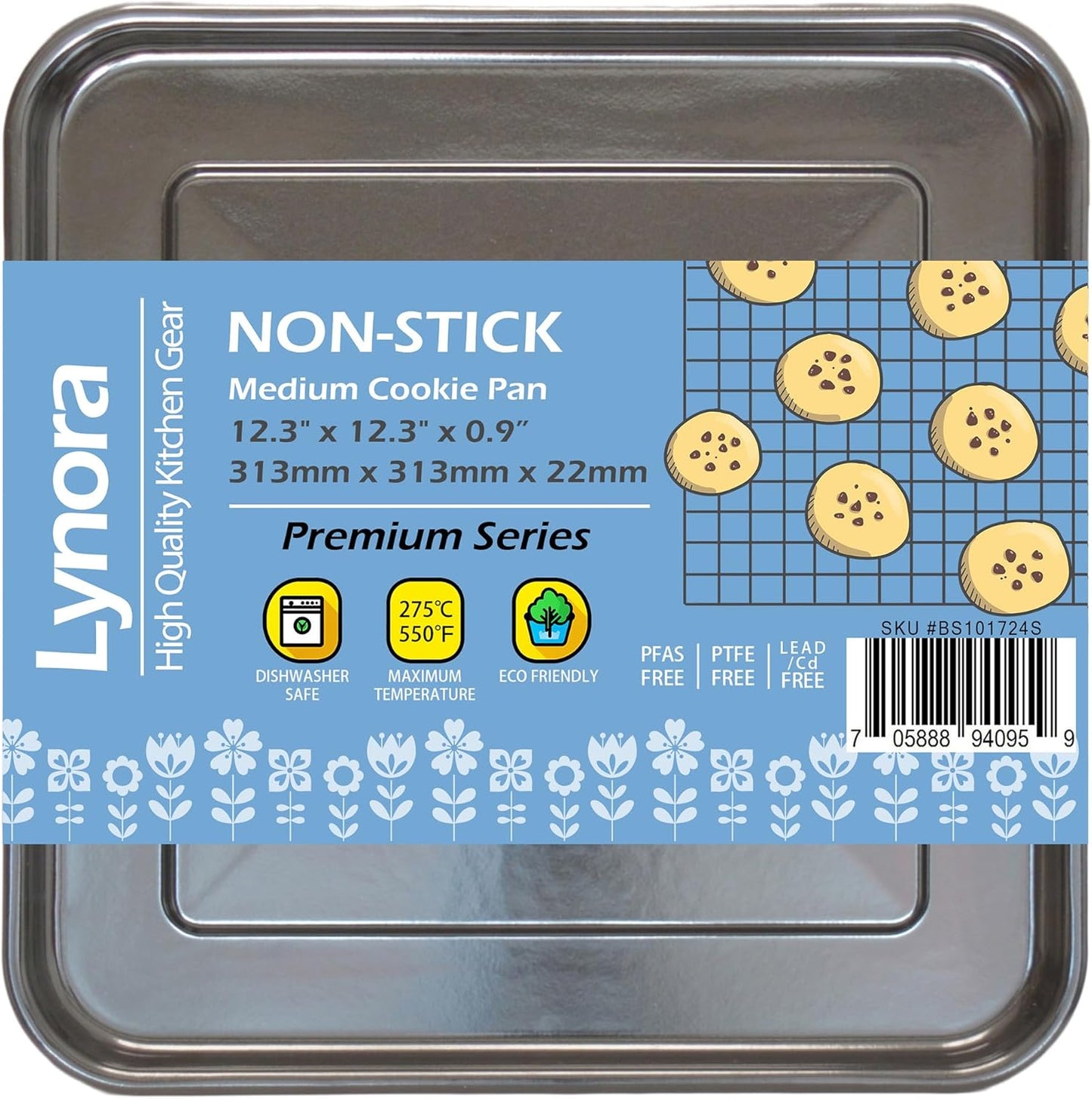 Ninja | 12.3" Square Baking Pan - Heavy Duty Enamel Cookie Sheet for Air Fry Oven