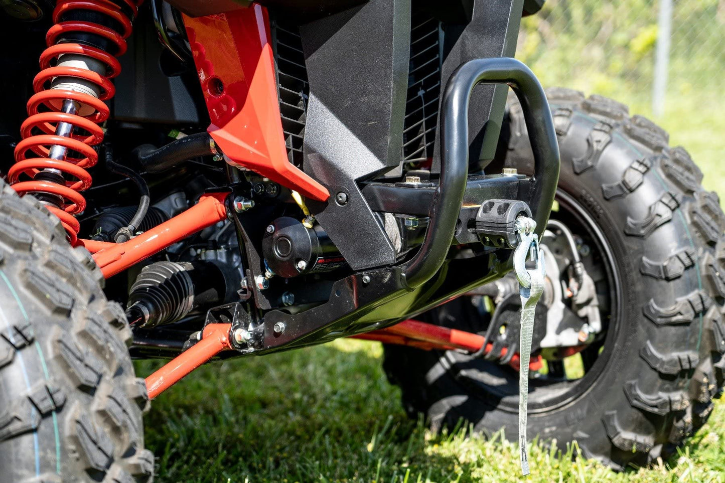 Rough Country 4,500 LB Winch Mount Kit for Honda Talon - Bolt-On Plate with RS4500S UTV Winch & Synthetic Rope