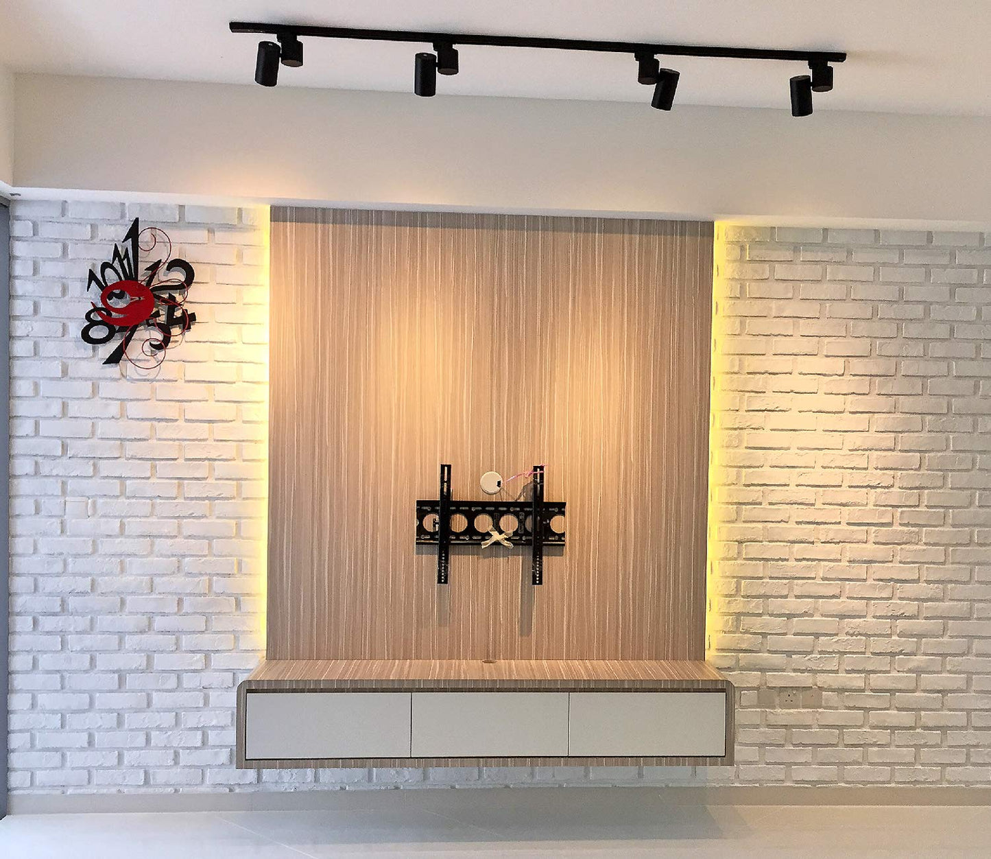 3D Wall Panels FRP Faux Brick Wallpanel for TV Walls, Sofa Background, Wall Art Decorative, Extrior Siding and Interior Wall Tiles (45" X 27"/ PIC，32 Square Feet/Box)