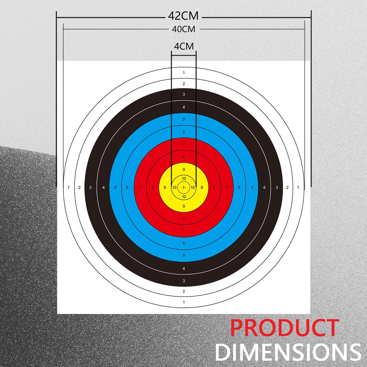20pcs Archery Targets Paper,Bow and Arrow Target for Hunting Backyard,Standard Archery 10 Rings Competitive Target Faces for Archery Target Practice Accessories