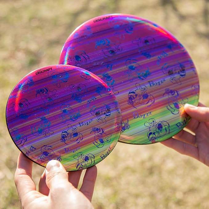 Discraft Full Foil Swarm Buzzz with Matching Mini – Disc Golf Set | Midrange & Mini | ESP | Supercolor | 170 – 177+ Grams