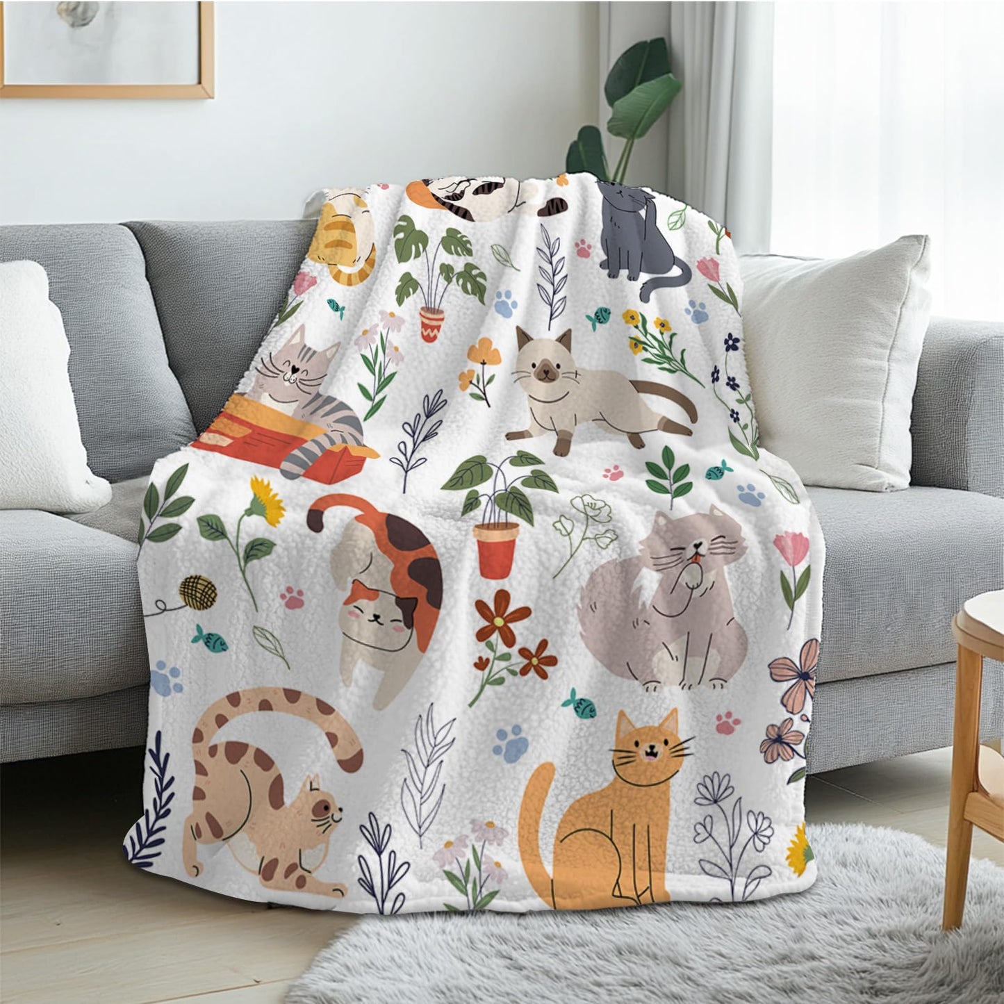 Fox Blanket for Fox Lovers, Soft Flannel Foxes Gifts for Women, Girls, Foxes Blanket Gifts for Adults Friend, Birthday Blankets for Couch or Bed, Gifts for Christmas Thanksgiving 40x50