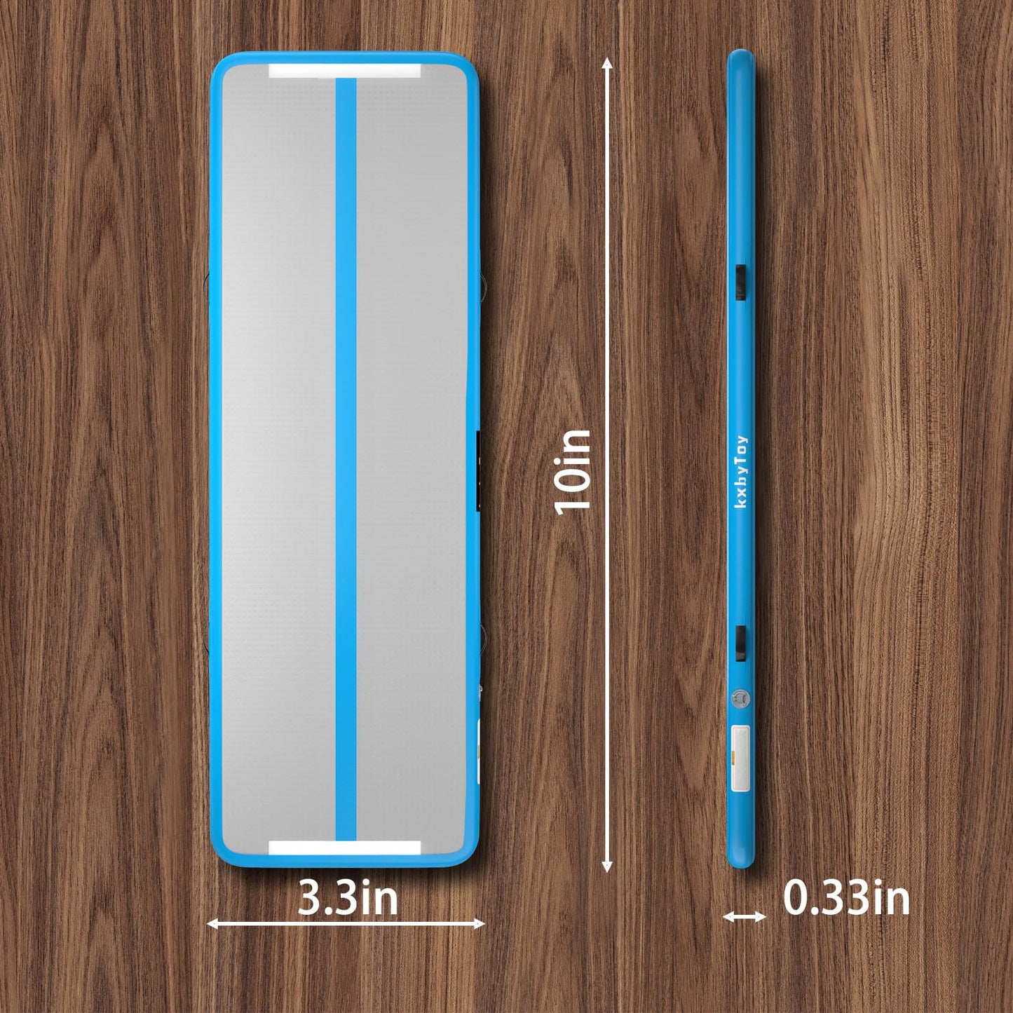 kxbyToy Air Mat Tumble Track 4 inches Thickness Inflatable Gymnastics Mat for Home Use/Training/Cheerleading/Yoga 10/13/16/20ft with Electric Air Pump