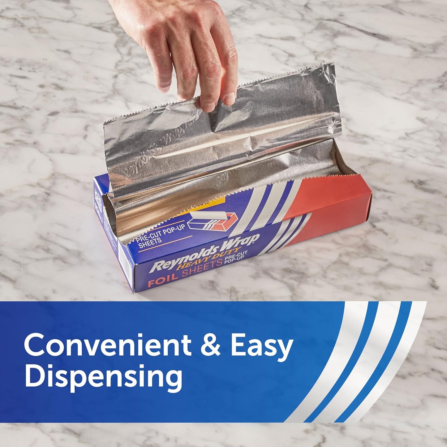 Reynolds Wrap Heavy Duty Aluminum Foil Sheets - Pre-Cut Pop-Up Design | 30 Sheets (Pack of 5)